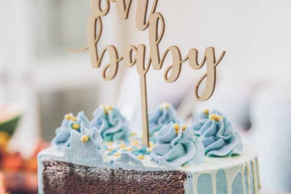 Gâteau pour une baby shower, événement privé organisé avec une event planner sur Paris et la région parisienne